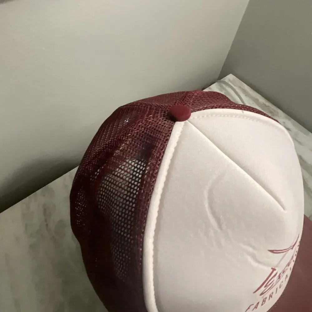 Excel Fabrication Trucker SnapBack Cap Maroon OS Adjustable Nissin